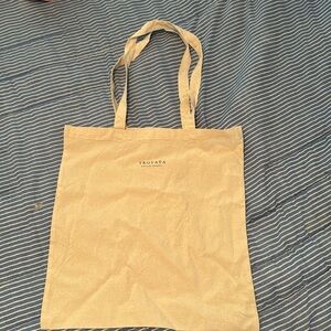 Trovata Cream Canvas Tote Bag - New